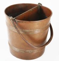 cca 1910 WMF tejes vödör, jelzett, alján kis lyuk, m: 15 cm