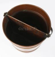 cca 1910 WMF tejes vödör, jelzett, alján kis lyuk, m: 15 cm