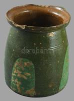 Fazék. Dél-Alföld, 19. sz. második fele, mázhibával, m: 17,5 cm