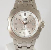 CAT férfi kvarc karóra, fém szíjjal, d: 40mm