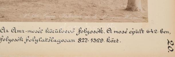 ca 1890 Adelphoi Zangaki: Egyiptom Kairó, Az Amr mecset / arab esküvő Jelzett albumin fotó Cholnoky ...
