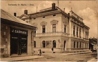 1914 Turócszentmárton, Turciansky Svaty Martin; Dom, J. Gasparik üzlete / street view, shop (EK)