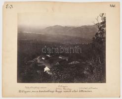 ca 1890 Samuel Bourne (1834-1912): Himalája, Siliguri a Dardzsilingi hegyi vasút alsó állomása / Ben...