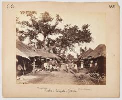 ca 1890 Samuel Bourne (1834-1912): Himalája, Siliguri a Dardzsilingi hegyi vasút alsó állomása / Ben...