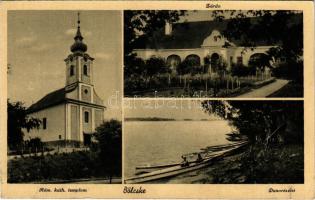 1944 Bölcske, Római katolikus templom, zárda, Duna részlet