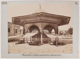 Berggren, Guillaume Gustave (1835-1920): Isztambul, Mosdók kút a Zsófia templomban Albumin fotó kart...