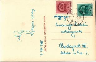 1941 Kassa, Kosice; Országzászló, székesegyház / Hungarian flag, cathedral. Győri és Boros photo