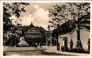 1942 Kecskemét, Barátok tere, Kossuth szobor (EK)