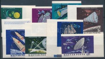 1964 Az űrkutatás eredményei I. vágott ívszéli / ívsarki sor (néhány értéken törések / folds)