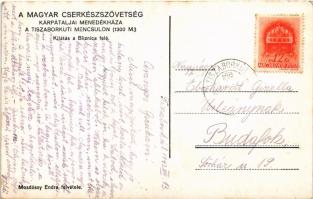 1942 Tiszaborkút, Kvaszi, Kvasy; Mencsul, a Magyar Cserkészszövetség Kárpátaljai Menedékháza télen, ...