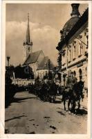 1940 Dés, Dej; bevonulás / entry of the Hungarian troops + "1940 Dés visszatért" So. Stpl....