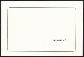 1980 Légrády Sándor ajánlása és sajátkezű aláírása bélyegkiállítási meghívón