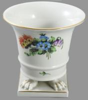 Herendi virágtartó edény oroszlánkörmös lábakon, jelzett, 2. oszt., hibátlan, m: 10,5 cm