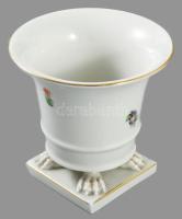 Herendi virágtartó edény oroszlánkörmös lábakon, jelzett, 2. oszt., hibátlan, m: 10,5 cm
