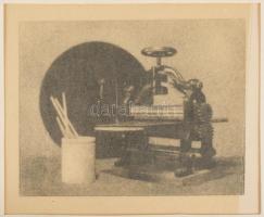 Jelzés nélkül: Csendélet rézkarcpréssel. Bromotípia, papír, 11,5x9 cm