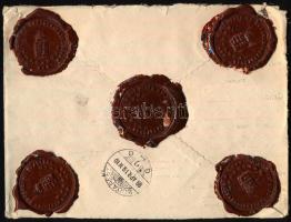 1898 Báró Dániel Ernő miniszternek szóló viaszpecsétes kolozsvári boríték