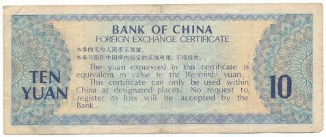 Kína / Deviza tanúsítvány 1979. 10Y T:F
China / Foreign Exchange Certificate 1979. 10 Yuan C:F