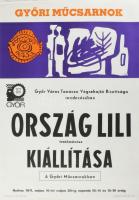 1971 Ország Lili kiállítása, Győri Műcsarnok, plakát, papír, olvashatatlan jelzéssel a plakáton, Győ...