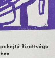 1971 Ország Lili kiállítása, Győri Műcsarnok, plakát, papír, olvashatatlan jelzéssel a plakáton, Győ...