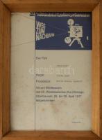 1977-1978 Filmes oklevelek, az egyik: "Szabó István: Várostérkép" (Westdeutschen Kurzfilmt...