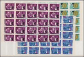 1963 Sakkvilágbajnokság fogazott és vágott sor 25-ös ívdarabokban Mi 2763-2765 A + B (Mi EUR 187,5)