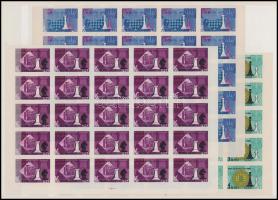1963 Sakkvilágbajnokság fogazott és vágott sor 25-ös ívdarabokban Mi 2763-2765 A + B (Mi EUR 187,5)