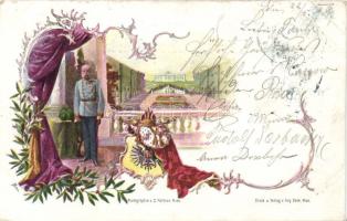 1899 Vienna Schönbrunn castle and Franz Joseph