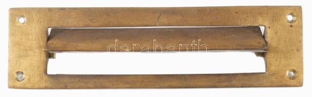 Régi bronz postaláda nyílás, 23x6,5 cm