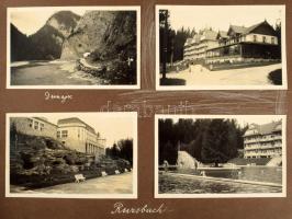 cca 1930-1940 Felvidéki, olaszországi, ausztriai, lengyelországi képeket tartalmazó fotóalbum 240 db...