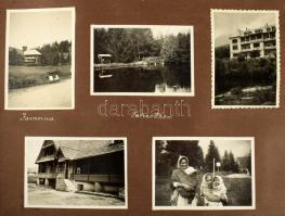 cca 1930-1940 Felvidéki, olaszországi, ausztriai, lengyelországi képeket tartalmazó fotóalbum 240 db...