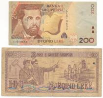 Albánia 1991. 100L + 2007. 200L T:VG-F tűlyukak
Albania 1991. 100 Leke + 2007. 200 Leke C:VG-F pin ...