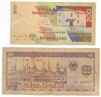 Albánia 1991. 100L + 2007. 200L T:VG-F tűlyukak
Albania 1991. 100 Leke + 2007. 200 Leke C:VG-F pin ...