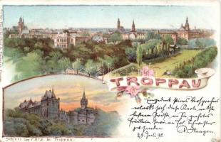 1898 Opava with castle litho (EK)