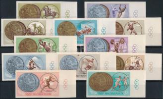 1965 Olimpiai érmesek I. - Tokió vágott sor olimpiai ötkarikás ívszéllel (8.000)