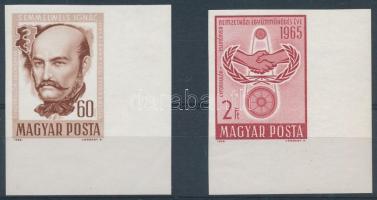 1965 Évfordulók - események III. Semmelweis Ignác + Nemzetközi Együttműködés Éve vágott ívsarki bély...