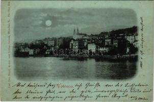 1899 Abbazia, Opatija; Volosca este holdfényben. Carl Otto Hayd / Volosko at night in moonlight