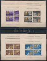1947 F. D. Roosevelt fordított állású kisívsor, a 30f kisíven festékcsík a feliratban (220.000) (12f...