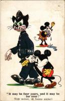 1931 It may be four years, and it may be for ever! / Mickey Mouse, Disney postcard. A. R. i. B. 1777...