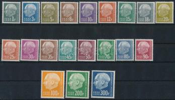 1957 Heuss forgalmi Mi 409-429