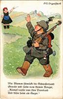1916 Frohe Kindertage / WWI German children military art postcard s: P.O.Engelhard (EK)