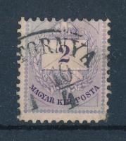 1874 2kr erősen elfogazva "(SIMON)TORNYA"