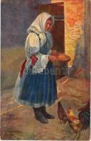1916 Pöstyén-fürdő, Kúpele Piestany; Munka közben, népviselet. 16. Pr. 2. sz. / Volkstracht in Bad P...