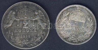 1912. 2K Ag T:3+ , 1915. 1K "Ferenc József" Ag T:2-