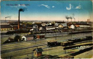 1915 Bohumín, Bogumin, Oderberg; Oderberg-Bhf., Vorbahnhof / railway station (wet corner)