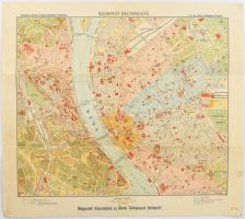 1927 Budapest belterülete, 1:15 000, M. kir. Állami Térképészet, tokkal, másik két térkép hiányzik, ...