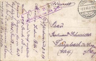 1917 Krajobraz wiejski / Russische Landschaft / Russian folklore, rural landscape + "K.D. Feldp...
