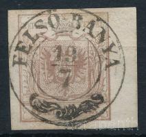 1850 6kr MP III ívszéli nyomat 5,5 mm ívszéllel luxus "FELSŐ BÁNYA"