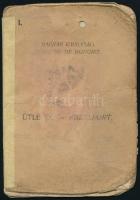 1923-1924 A Magyar Királyság által kiállított fényképes útlevél tanuló részére, benne olasz, spanyol...