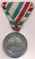 1929. "Magyar Háborús Emlékérem" ezüstözött bronz kitüntetés eredeti mellszalagon T:XF Hun...