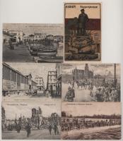 20 db RÉGI katonai témájú művészlap, első világháború, lerombolt városok, fogolytáborok / 20 pre-194...